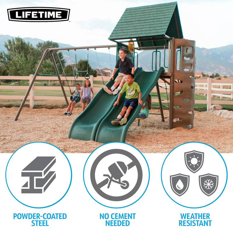 Lifetime Big Stuff ® Two-slide Swing Set & Reviews | Wayfair